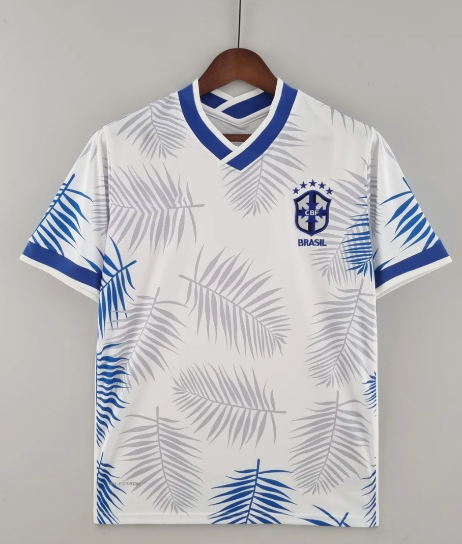 Maillot Brésil Édition spéciale Blanc & Bleu 2022